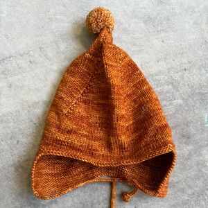 Misha and Puff kids Hand-Knit Orange Hat